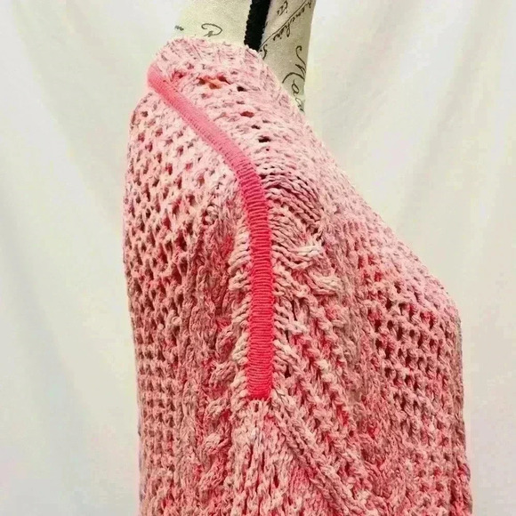 Anthropologie Serenna Open Front Knit Cardigan Hot Barbie Pink size XS/S - Picture 8 of 13